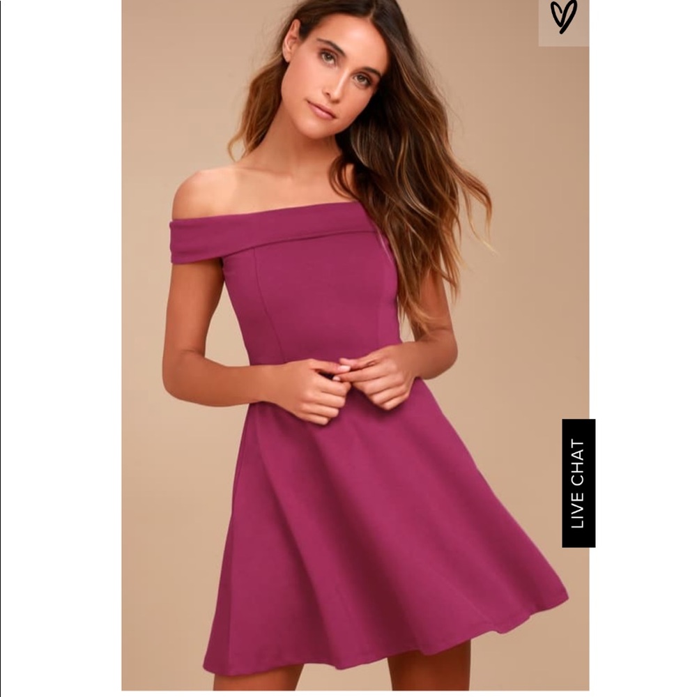 Burgundy Lulus Skater dress- brand new!